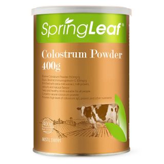 Sữa bò non tăng cường hệ miễn dịch SpringLeaf Colostrum Power 400g - Hộp 400gram, Date mới nhất