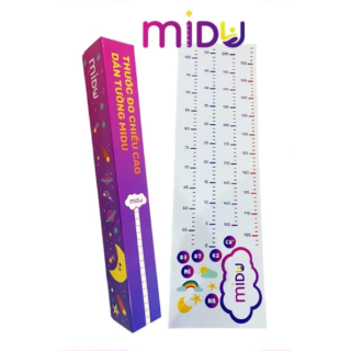Thước đo chiều cao decal dán tường Midu