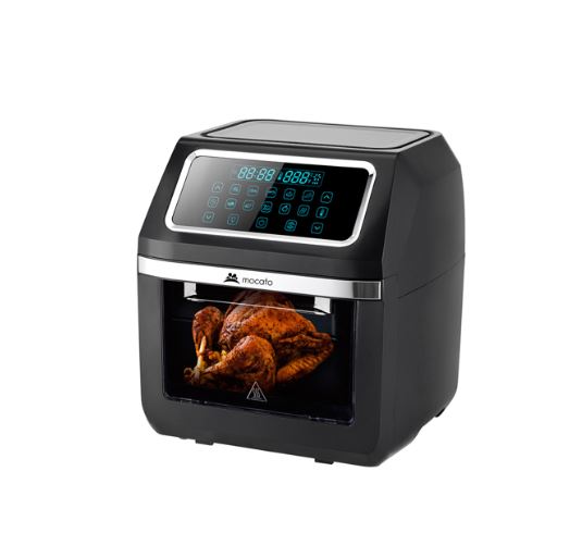 Nồi Chiên Không Dầu Kiêm Lò Nướng Dung Tích 10L MOCATO M607 1800W, Nồi Chiên Ko Khí (Không Kèm Lồng Rang, Xiên Nướng)