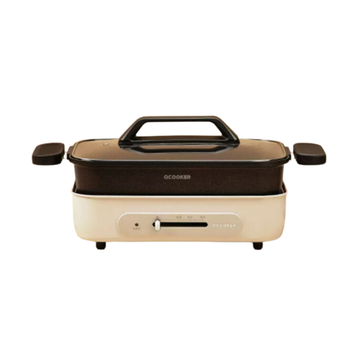 Nồi lẩu nướng đa năng Xiaomi Qcooker HGX1 dung tích 3L, công suất 1300W nồi điện đa năng kèm 2 khay nướng, lẩu tách rời